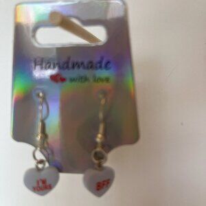 Blue Conversation Heart Earrings